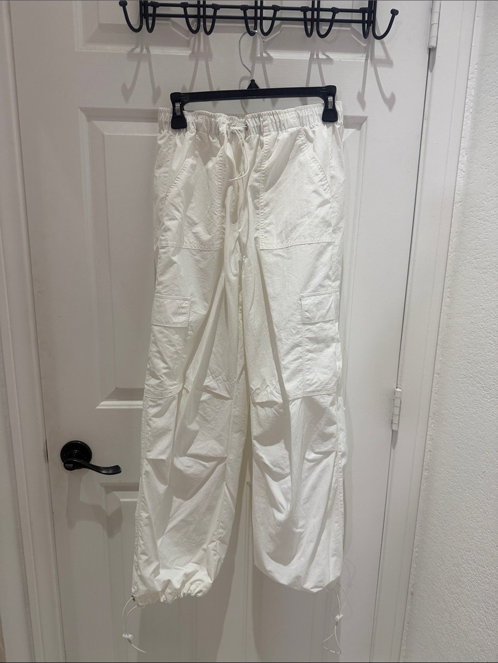 No Boundaries White Cargo Jogger Pants